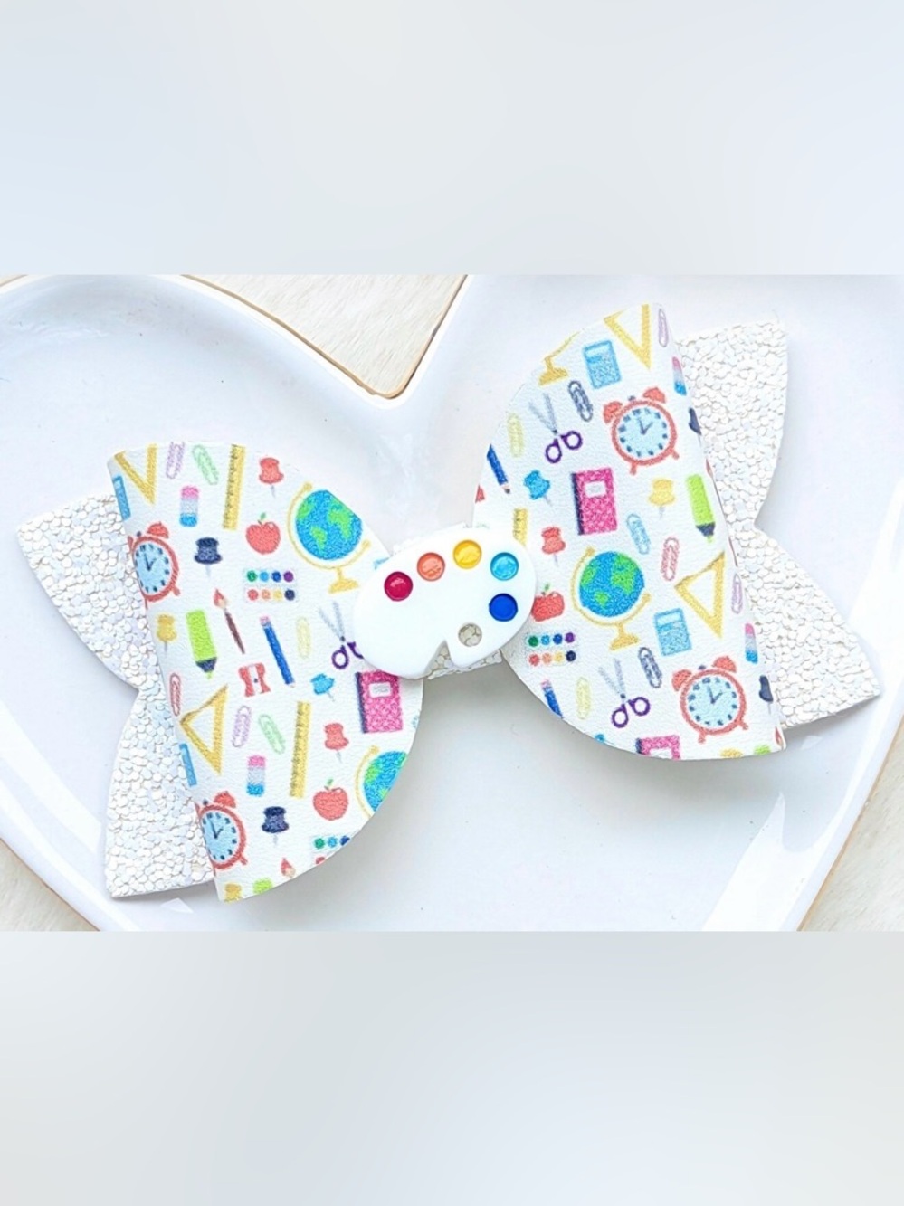 Artist Paint Palette Hair Bow